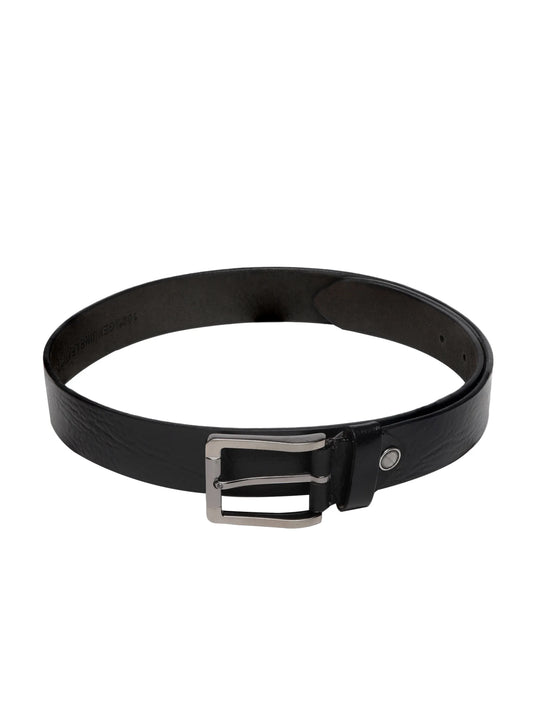 INHIDE Black Leather Casual Belt Men