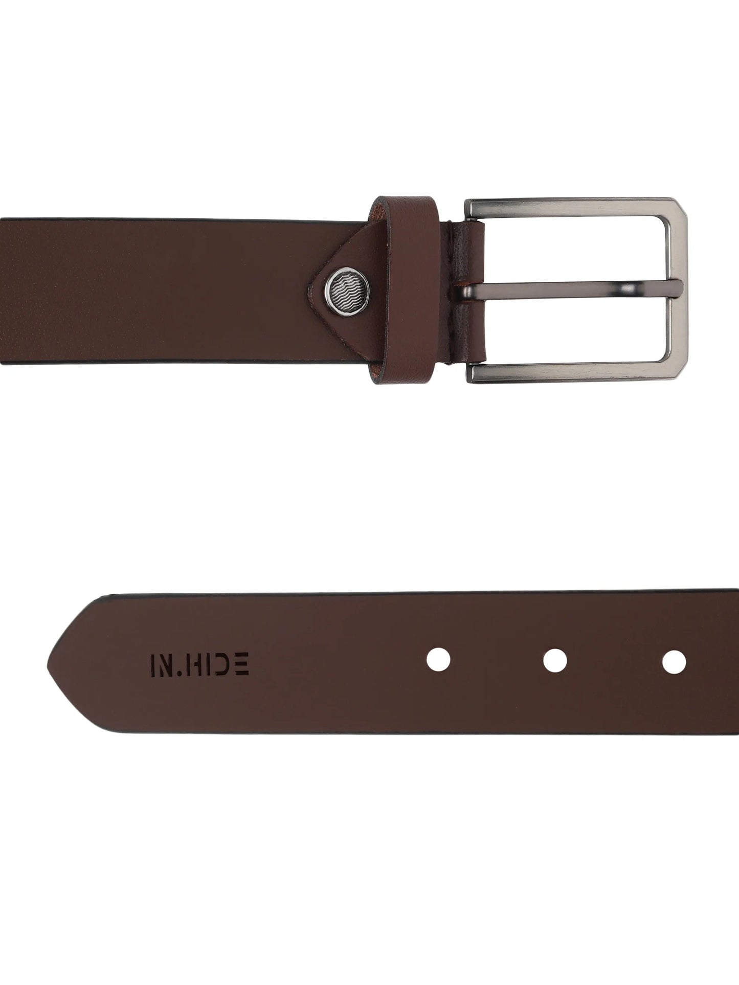 INHIDE Brown Leather Belt Men