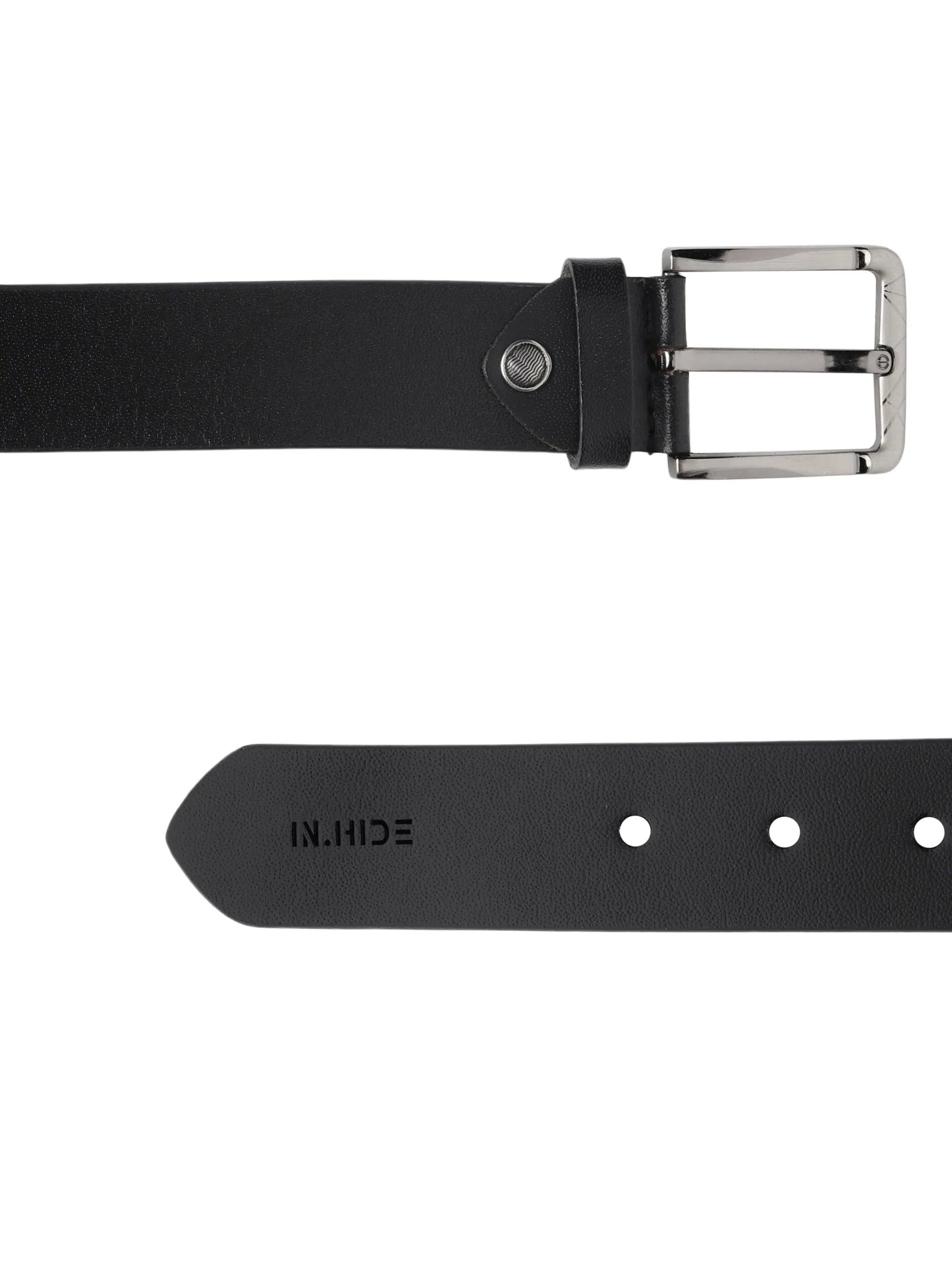 INHIDE Black Leather Belt Men