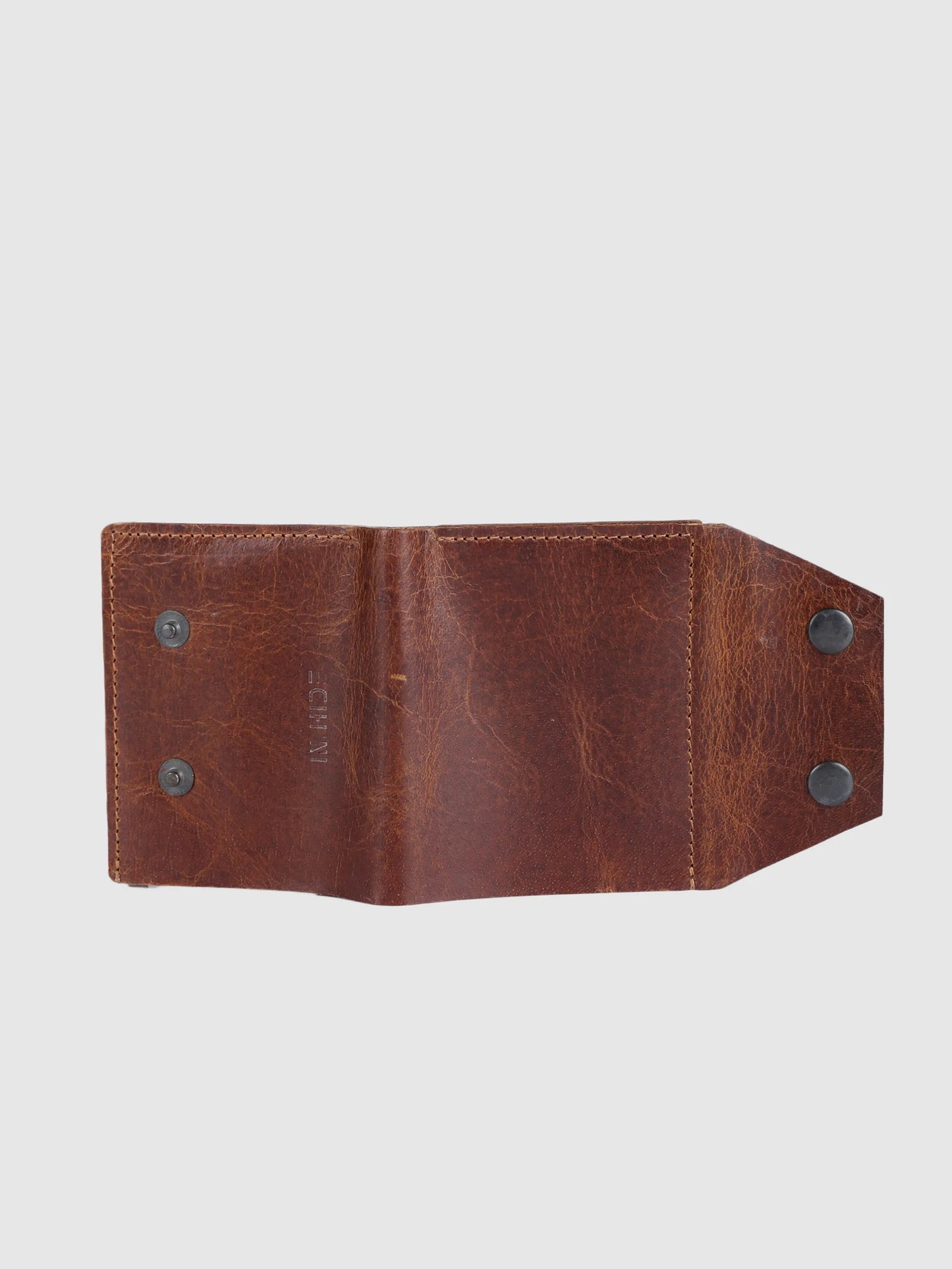 INHIDE Rustic Handcrafted Leather Brown Wallet