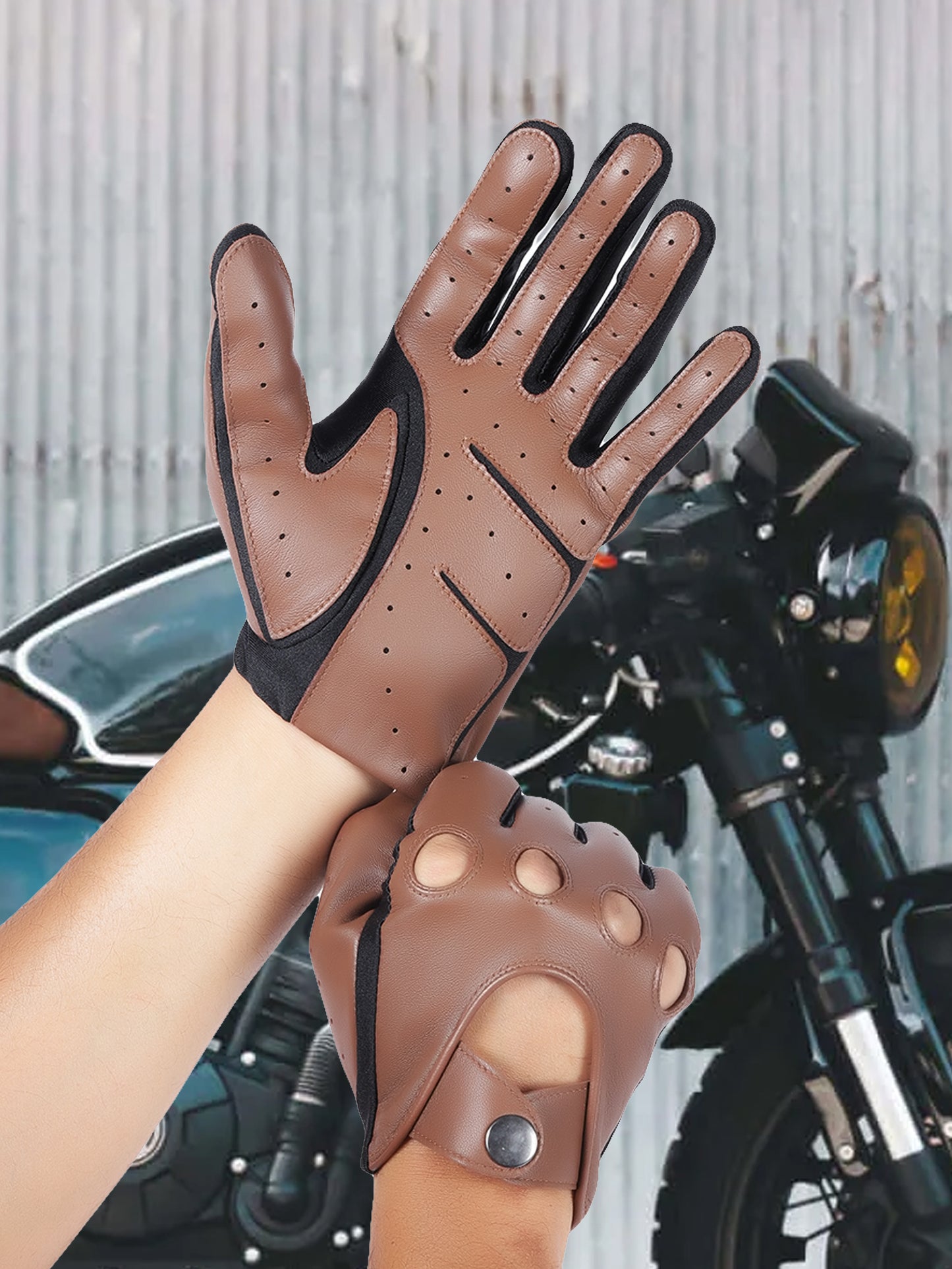 IN.HIDE Classic Rider Gloves - Tan