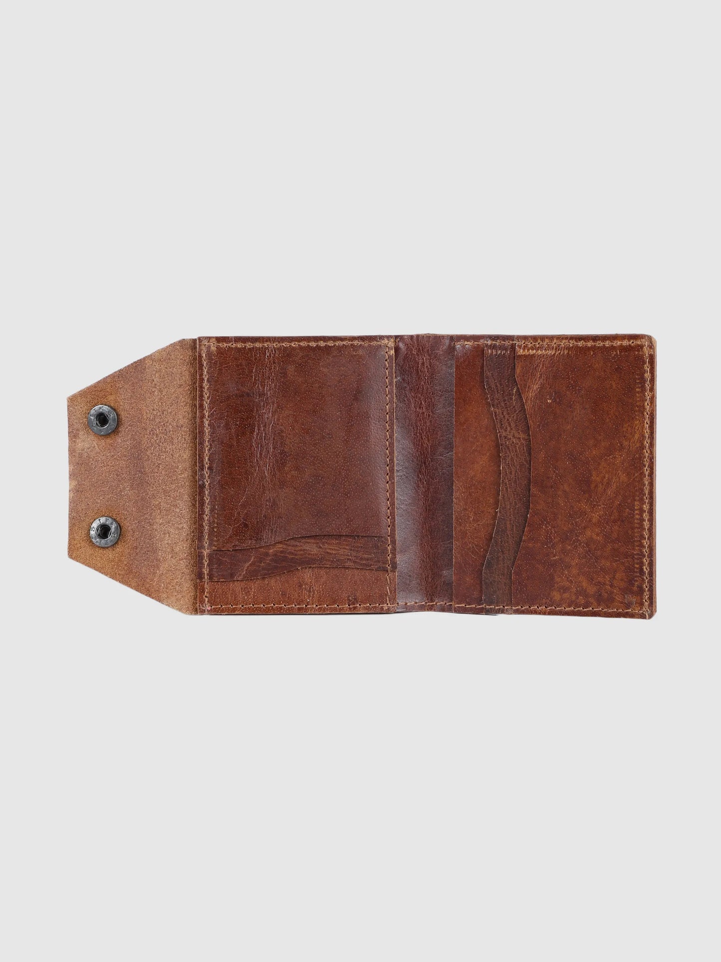 INHIDE Rustic Handcrafted Leather Brown Wallet