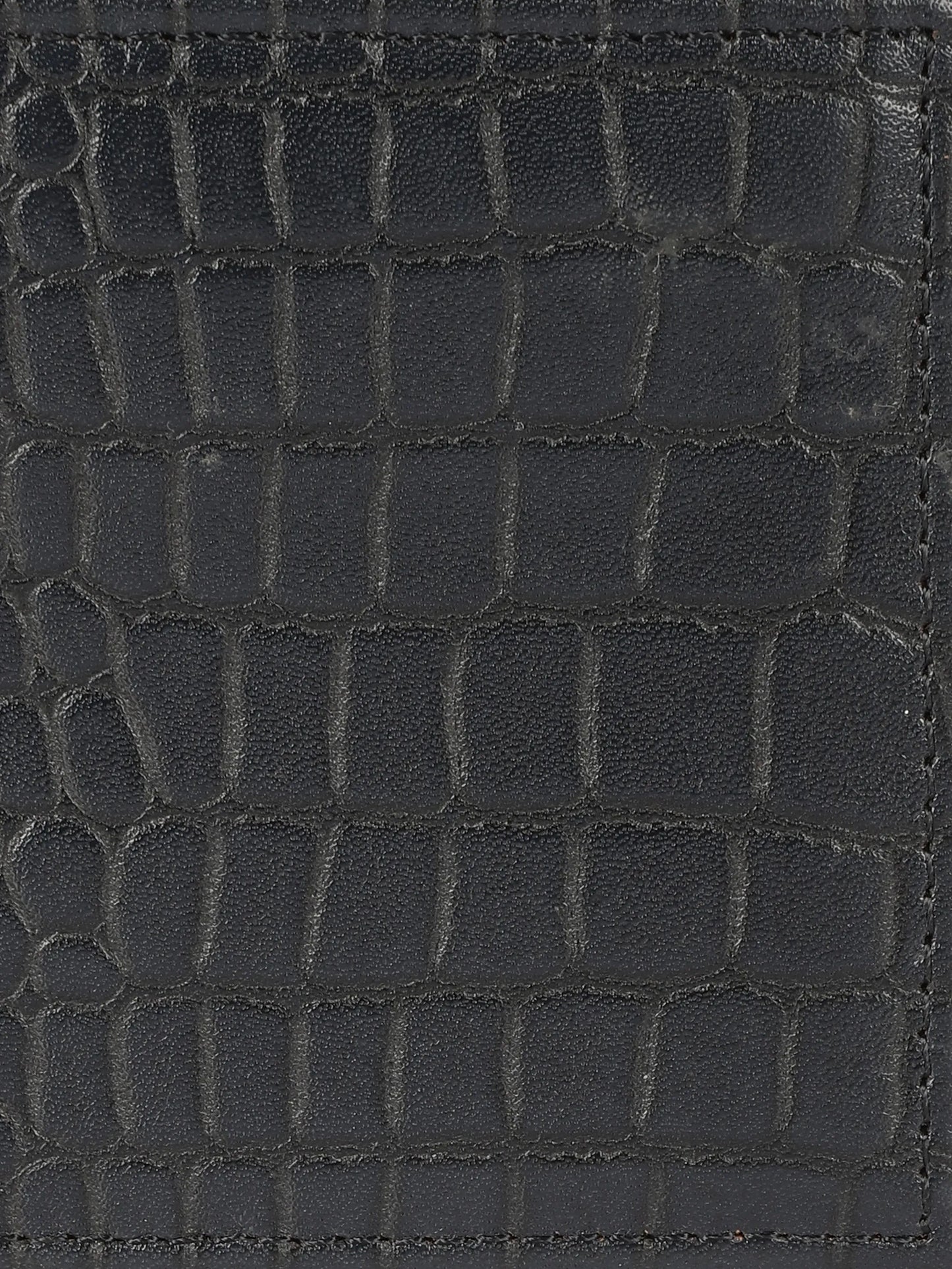 IN.HIDE Black Croco Texture Real Leather Wallet for Men