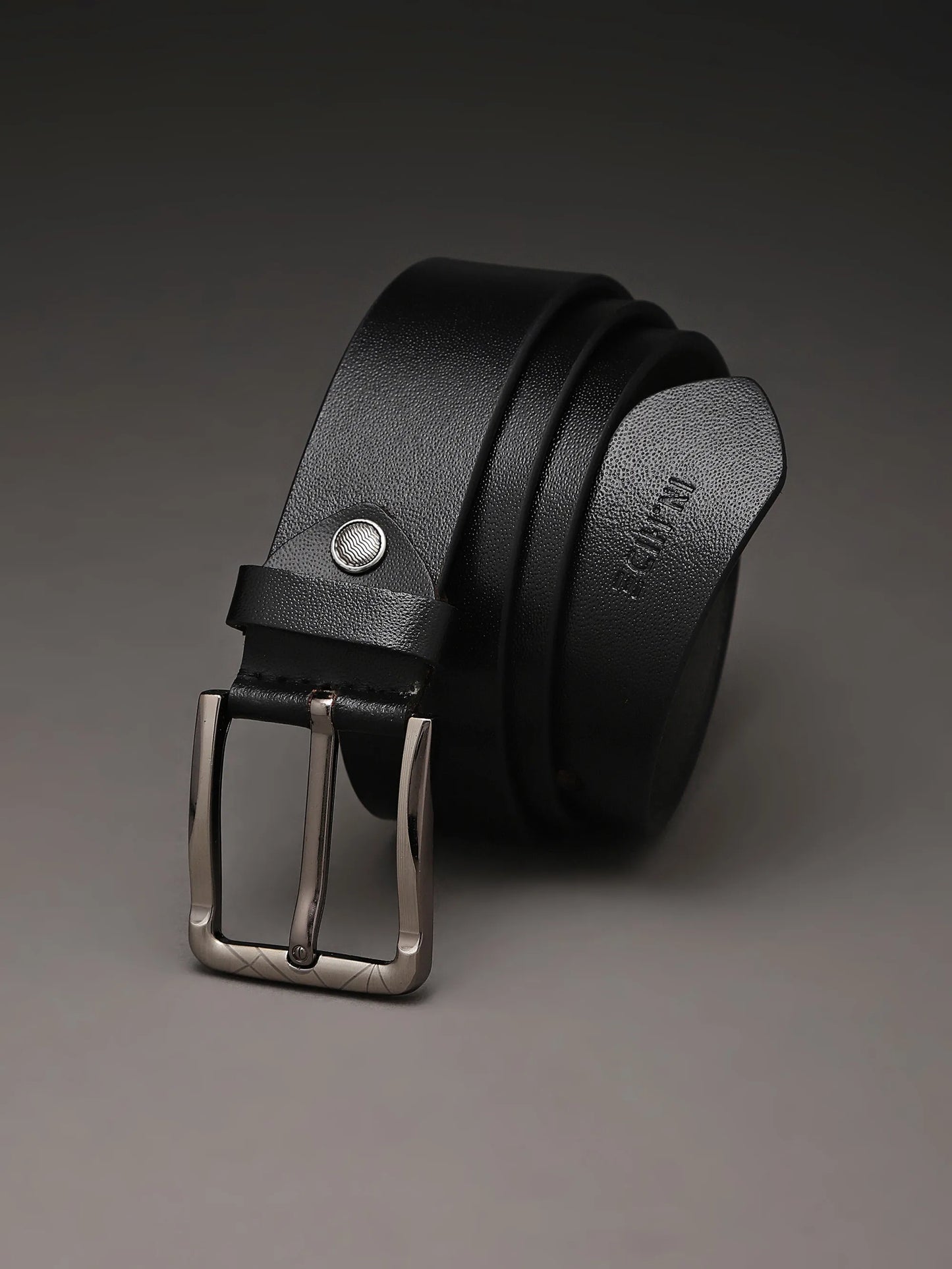 INHIDE Black Leather Belt Men
