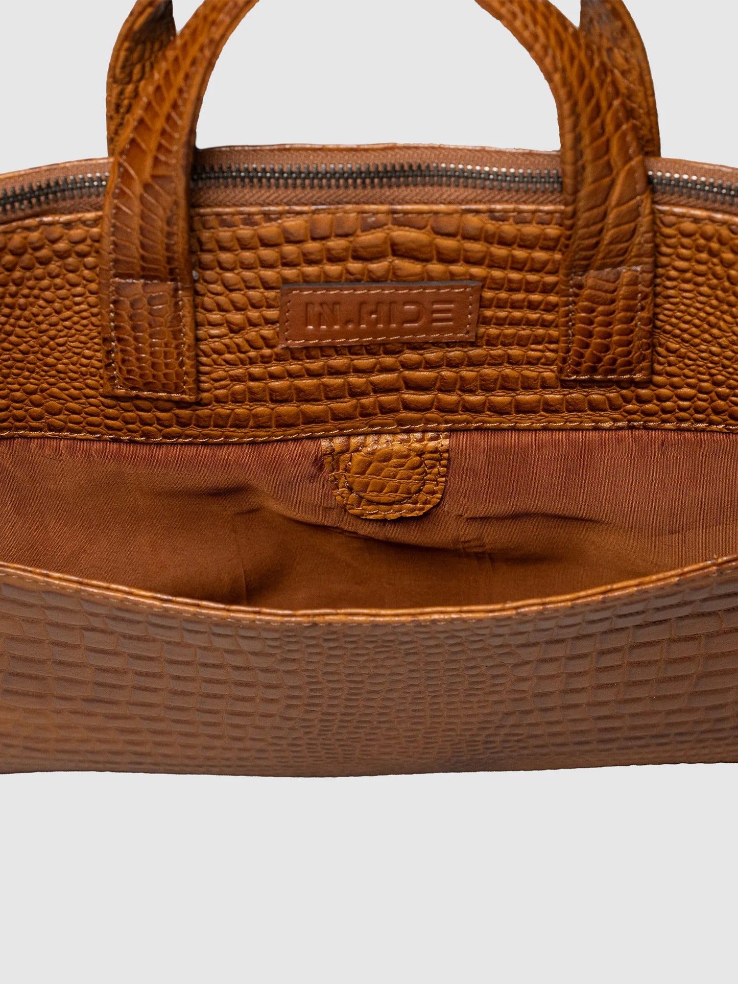 INHIDE Executive Croco Leather Laptop Bag