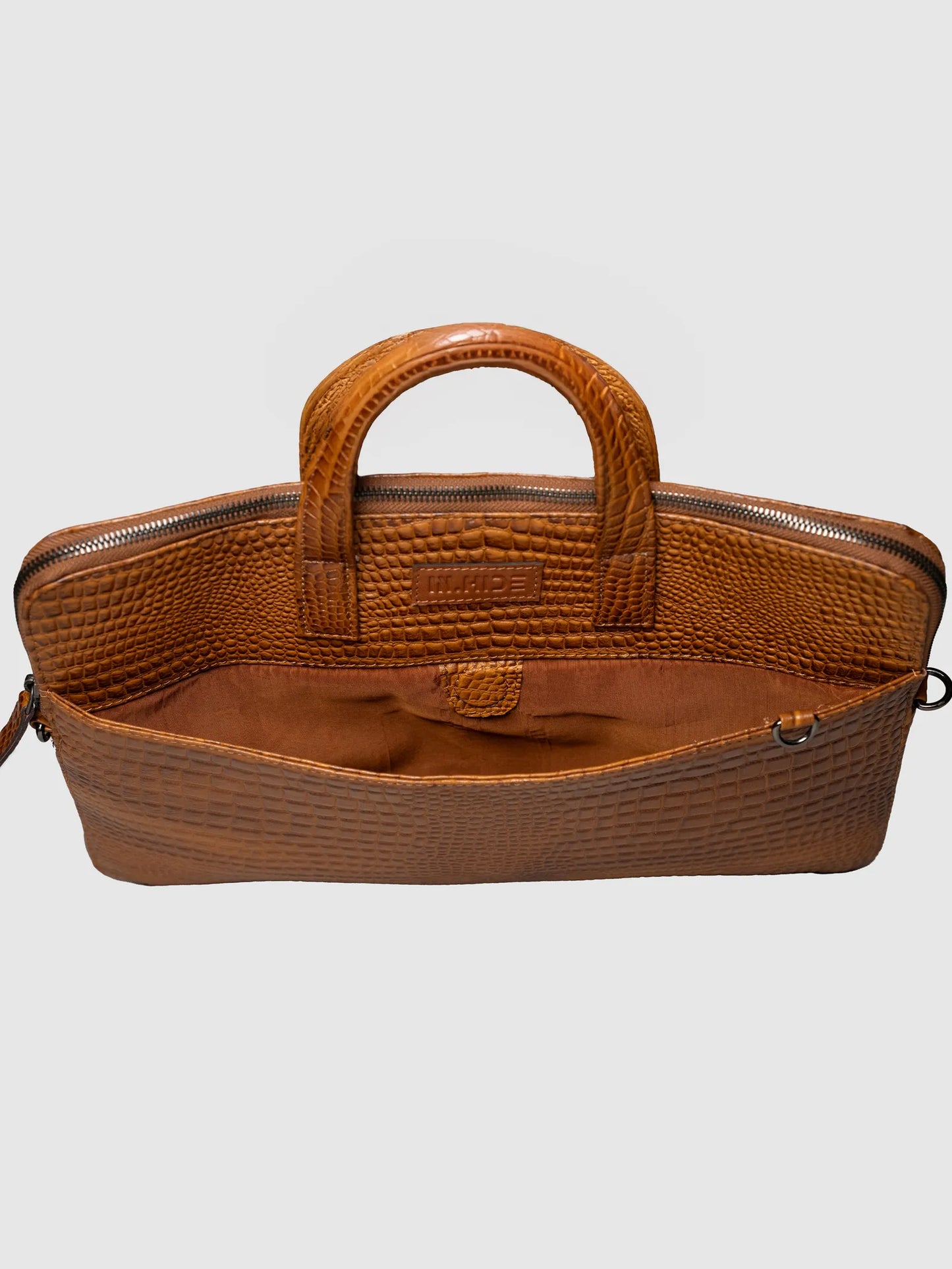 INHIDE Executive Croco Leather Laptop Bag