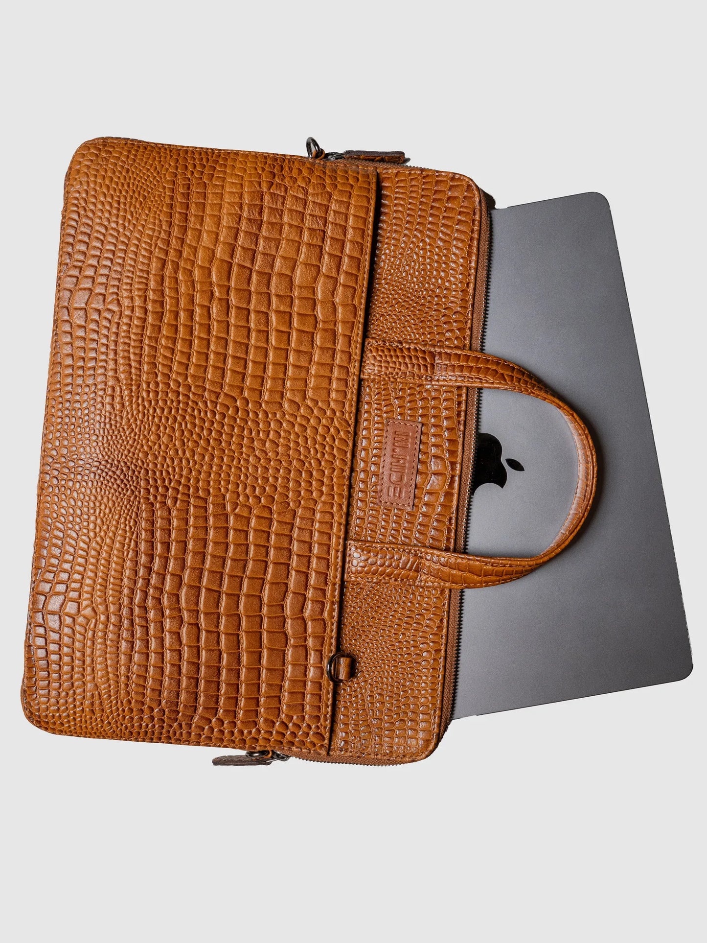 INHIDE Executive Croco Leather Laptop Bag