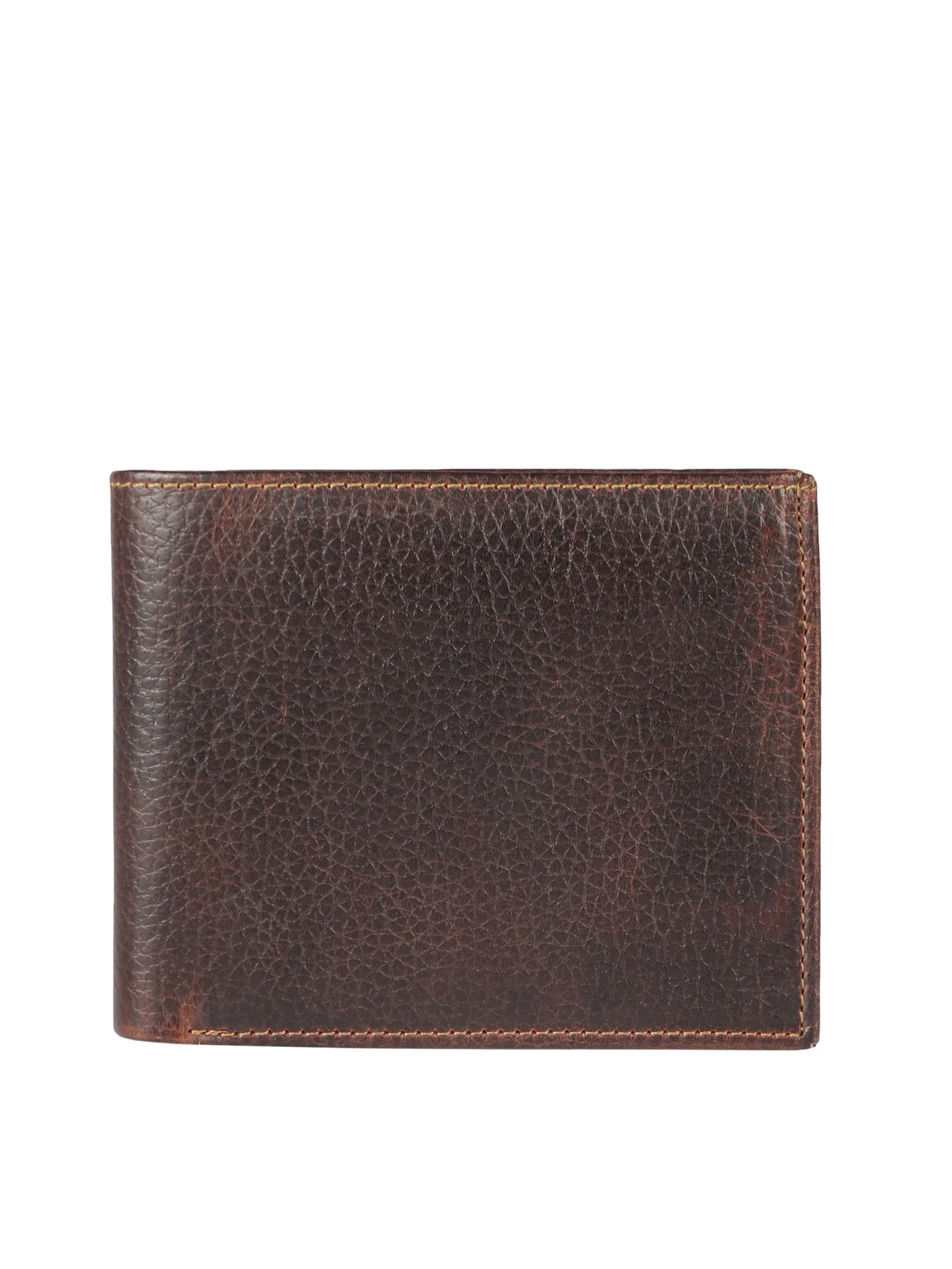 IN.HIDE Dark Brown Vintage Real Leather Wallet for Men - 6 card slots with coin Pocket
