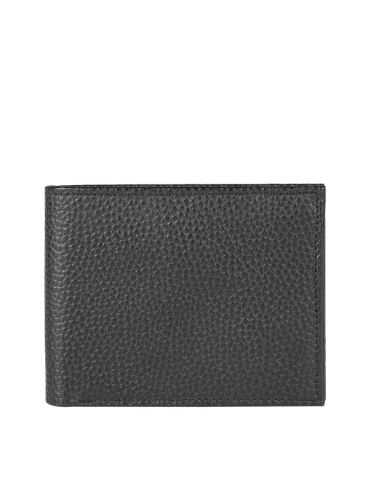 IN.HIDE Classic Black PDM Real Leather Bi-Fold Wallet with 10 Card Holders for Men