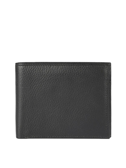 IN.HIDE Black Soft Real Leather Wallet Men – Coin Pocket with 6 Card Holders