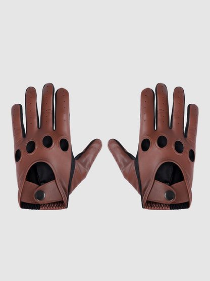 IN.HIDE Classic Rider Gloves - Brown Cognac