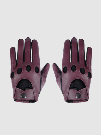 IN.HIDE Classic Rider Gloves - Burgundy