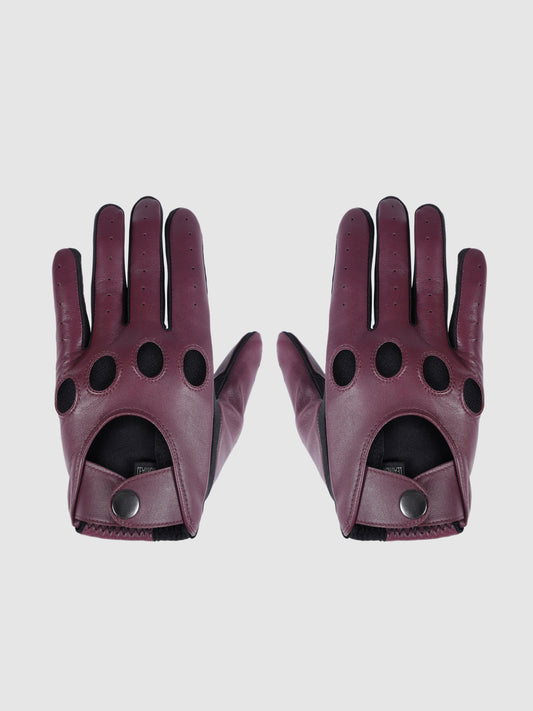 IN.HIDE Classic Rider Gloves - Burgundy