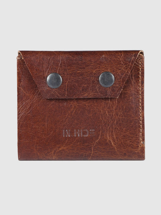 INHIDE Rustic Handcrafted Leather Brown Wallet