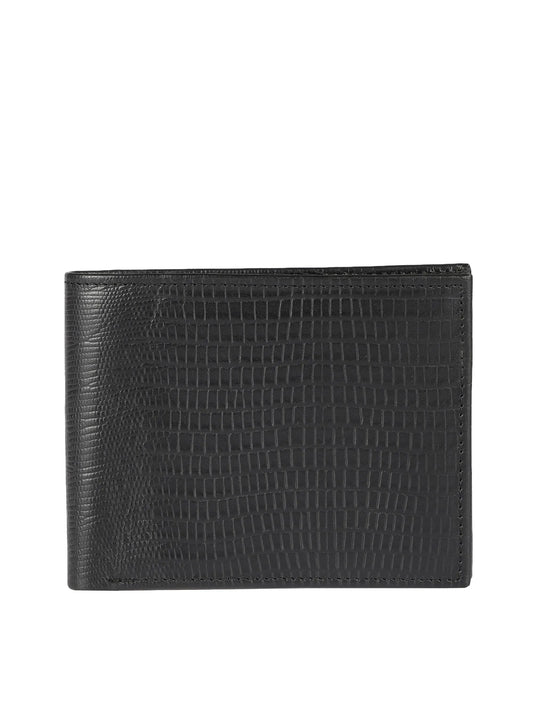 IN.HIDE Classic Premium Croco Real Leather Bi-Fold Wallet with 10 Card Holders for Men