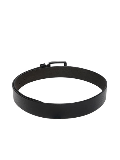 INHIDE Black Leather Casual Belt Men