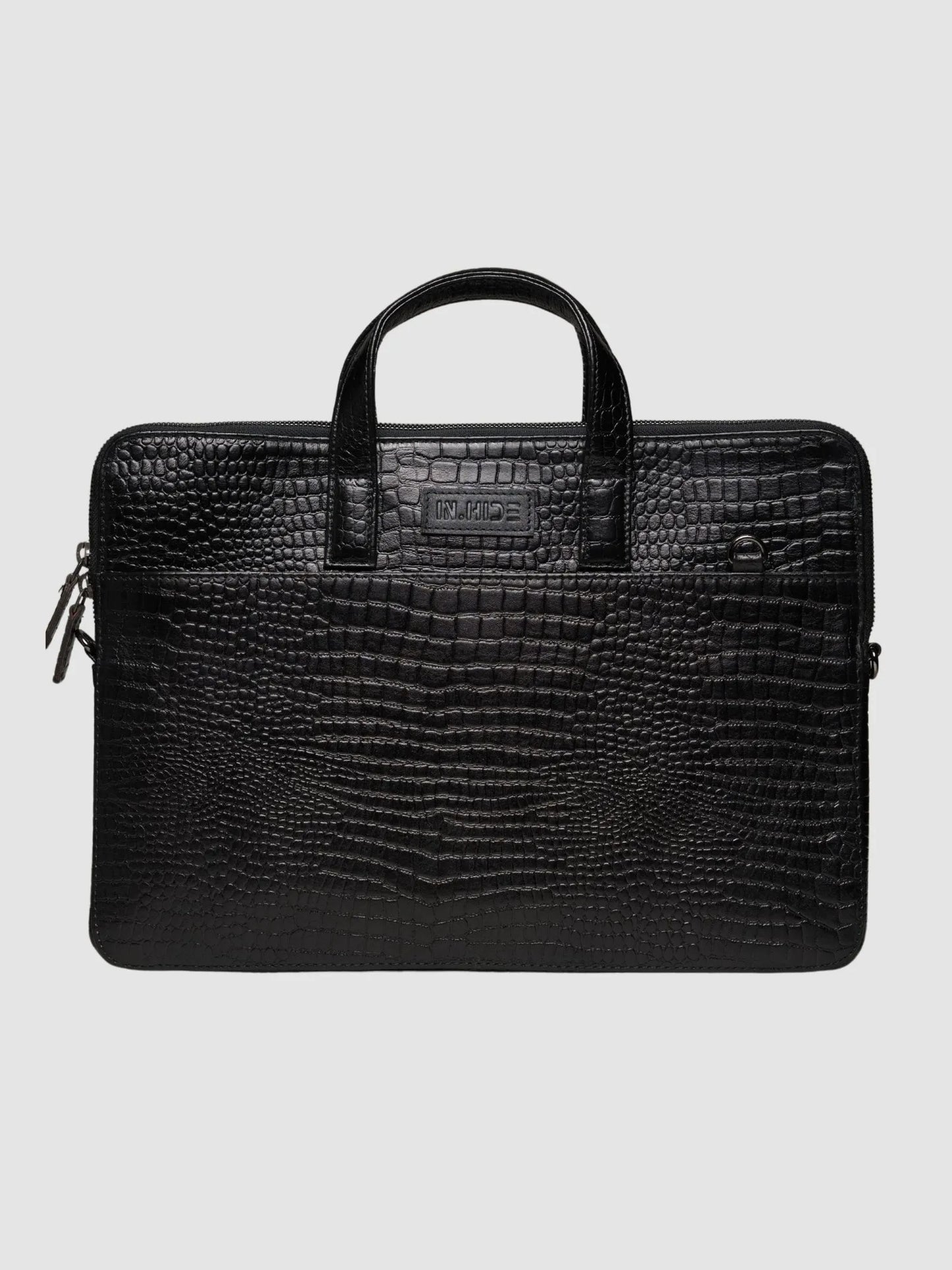 INHIDE Executive Croco Leather Laptop Bag