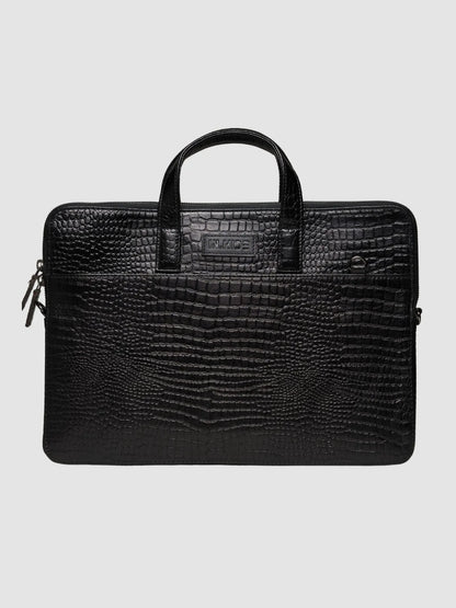 INHIDE Executive Croco Leather Laptop Bag