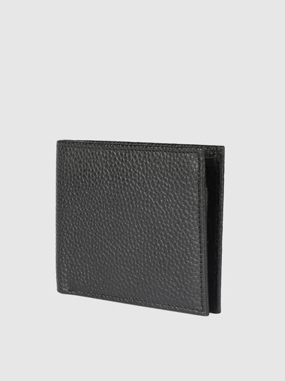 IN.HIDE Classic Black PDM Real Leather Bi-Fold Wallet with 10 Card Holders for Men