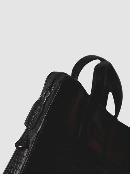 INHIDE Executive Croco Leather Laptop Bag