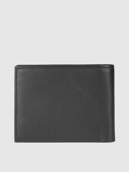 IN.HIDE Black Soft Shiny Leather Wallet for Men – 10 Card Slots, Hidden Pocket, Premium Quality