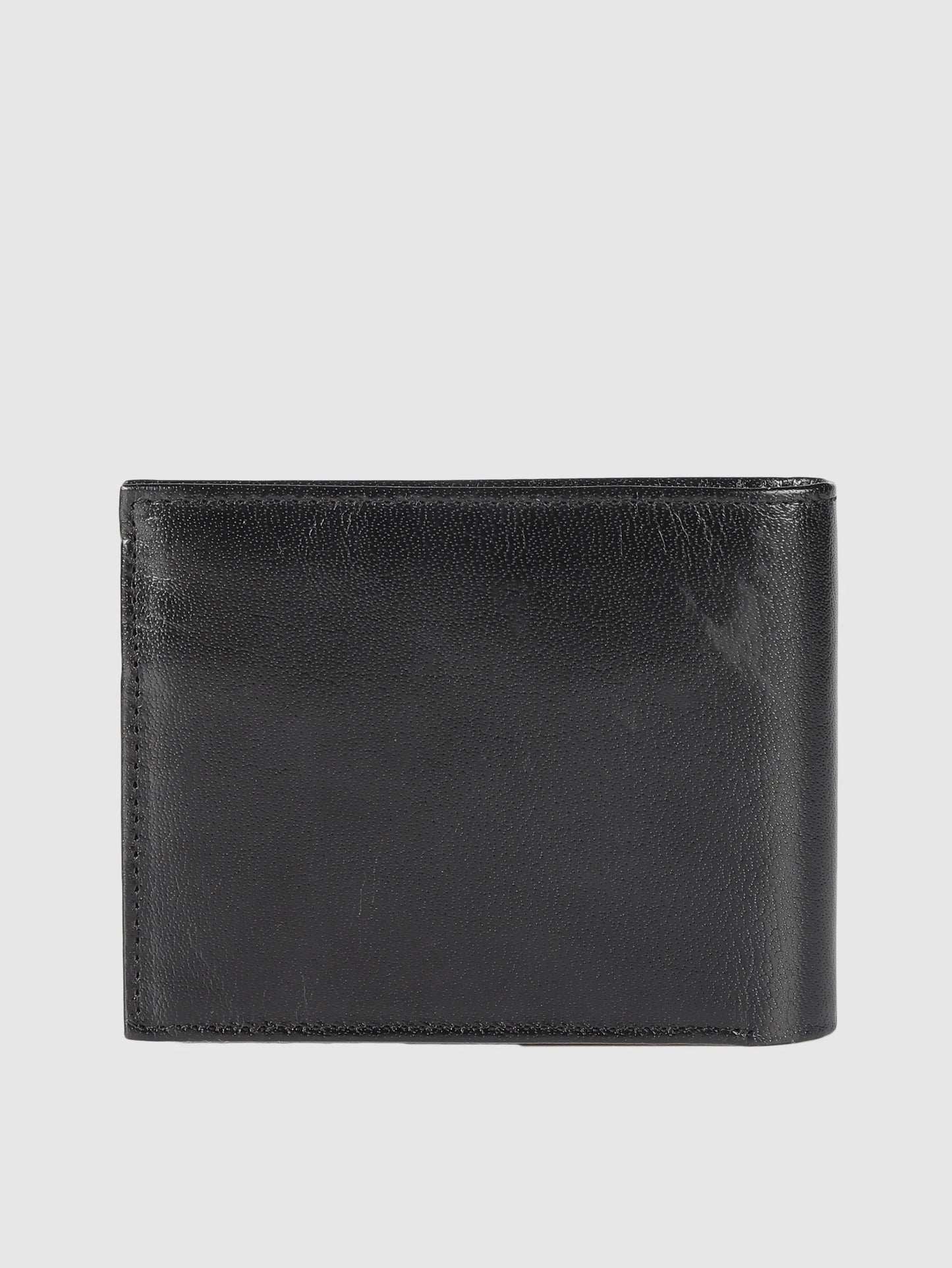 IN.HIDE Black Soft Matte Finish Real Leather Wallet for Men - 6 card slots with coin Pocket