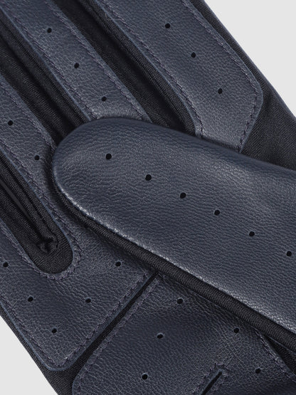 IN.HIDE Classic Rider Gloves - Navy Blue