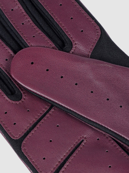 IN.HIDE Classic Rider Gloves - Burgundy