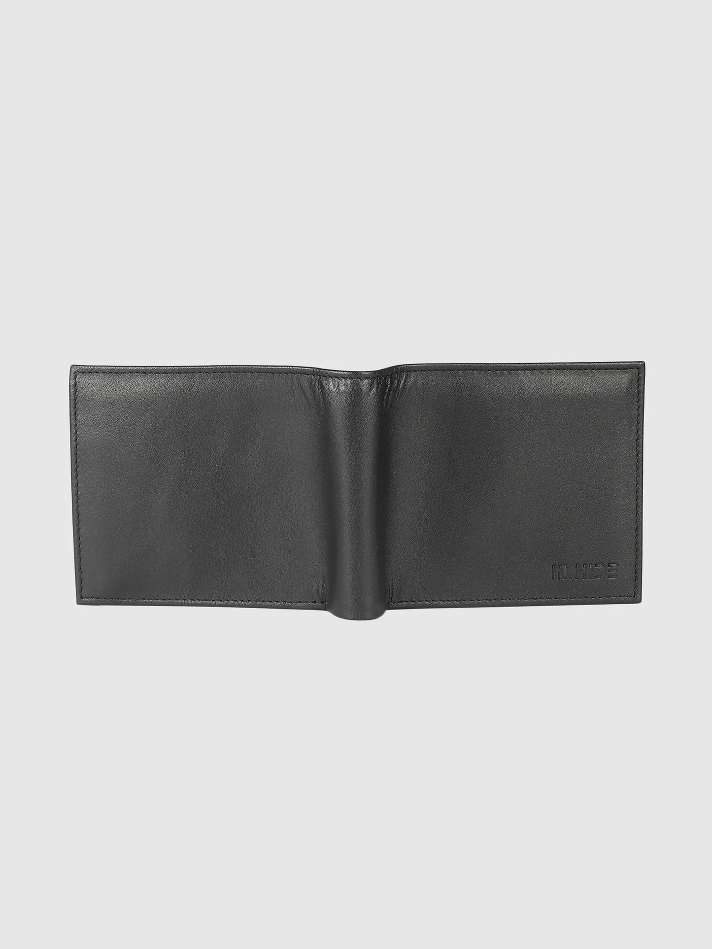 IN.HIDE Black & Red Soft Matte Real Leather Dual-Color Wallet for Men