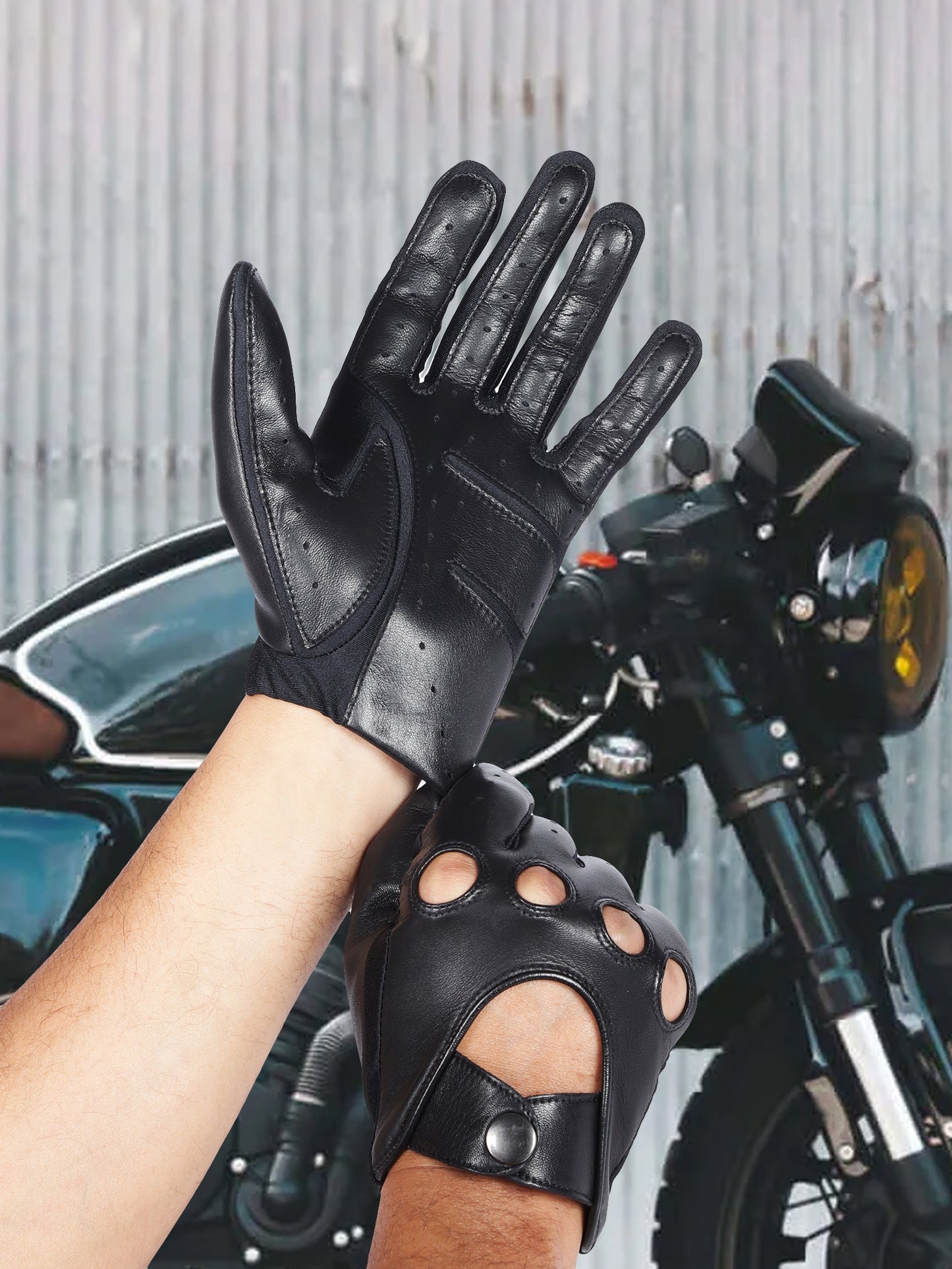 IN.HIDE Classic Rider Gloves - Black