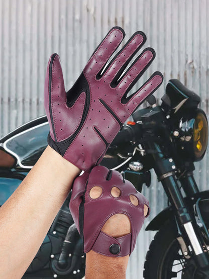 IN.HIDE Classic Rider Gloves - Burgundy
