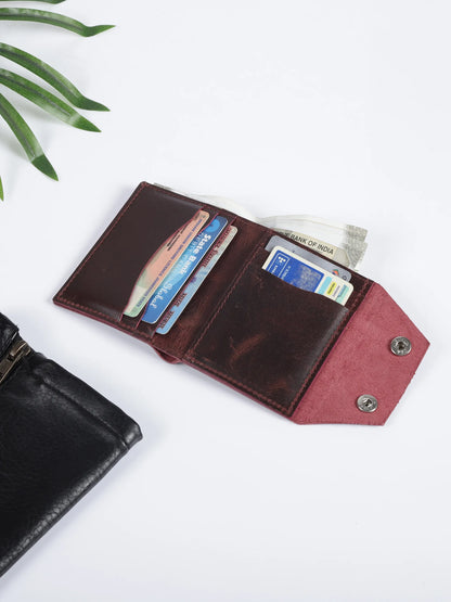INHIDE Rustic Handcrafted Leather Cherry Wallet