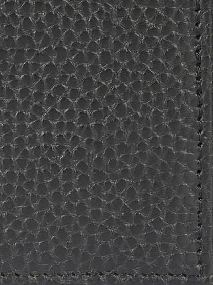 IN.HIDE Classic Black PDM Real Leather Bi-Fold Wallet with 10 Card Holders for Men