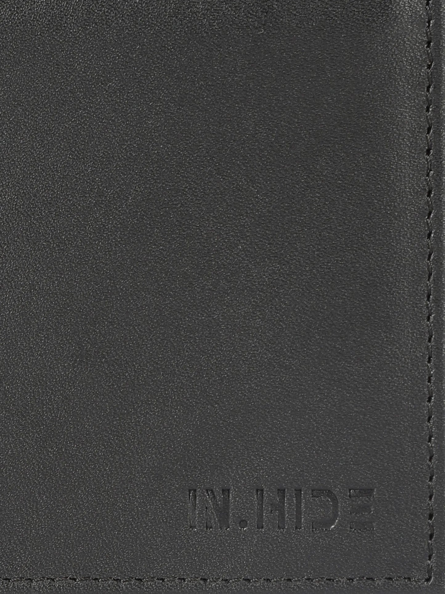 IN.HIDE Black & Red Soft Matte Real Leather Dual-Color Wallet for Men