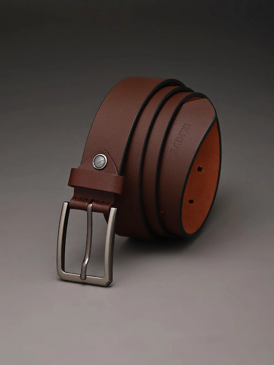 INHIDE Brown Leather Belt Men