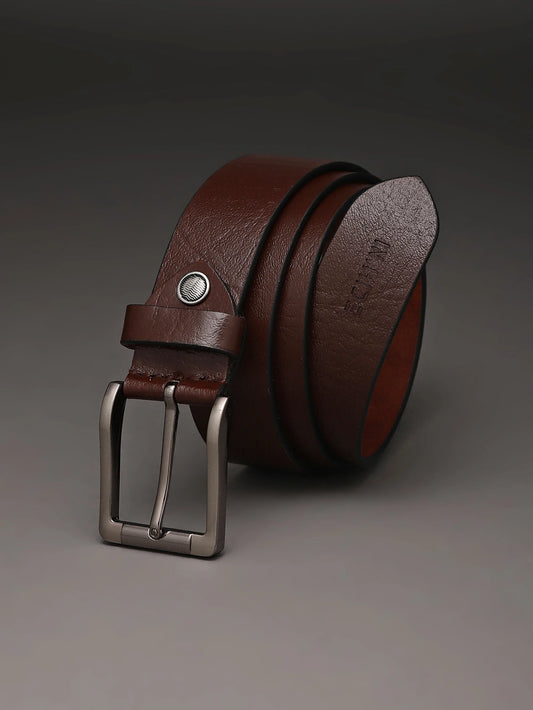 INHIDE Brown Leather Casual Belt Men