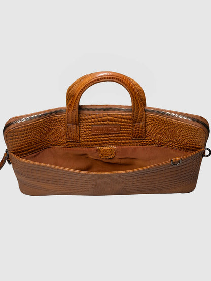 INHIDE Executive Croco Leather Laptop Bag